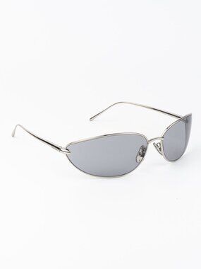 Loewe Men Sunglasses Silver Grey Wraparound LW40164U 16A NEW AUTHENTIC